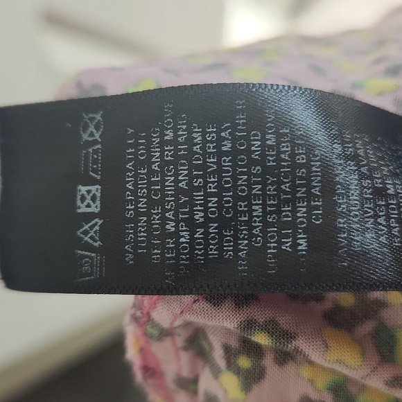 Reclaimed Vintage Puff Sleeve Floral  Mini Dress Size 10 - Picture 8 of 9